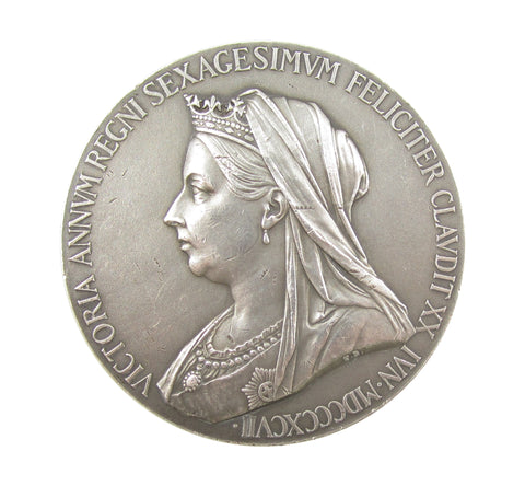 1897 Victoria Diamond Jubilee 56mm Silver Medal - Cased