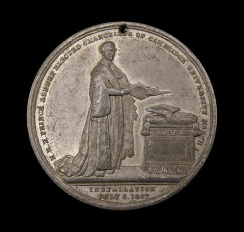1847 Prince Albert Cambridge University Chancellor 44mm Medal - By Davis