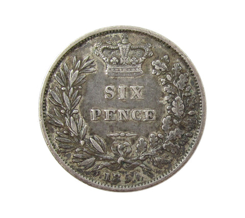 Victoria 1851 Sixpence - VF
