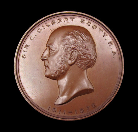 1884 George Gilbert Scott Art Union Of London 57mm Medal