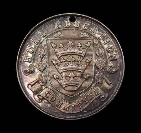 1919-1922 Hull Education Committee 39mm Silver Medal Pair