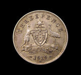 Australia George V 1919 M Threepence - GVF+