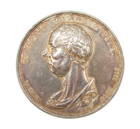 1813 Dudley Pitt Club 50mm Silver Medal - By Wyon