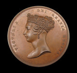 1837 Victoria Visit To The City Of London 61mm Cased Bronze Medal - By Barber