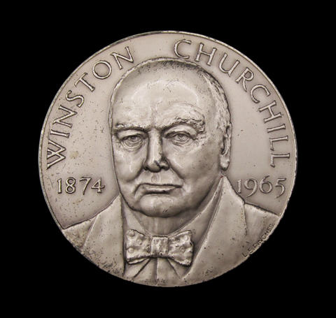 1965 Death of Winston Churchill 65mm Silver Medal - By Pinches