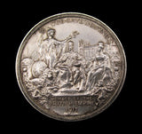 1911 Coronation Of George V 36mm Silver Medal - By Bowcher