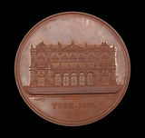 1879 Yorkshire Fine Art and Industrial Exhibition 77mm Medal - By Ottley
