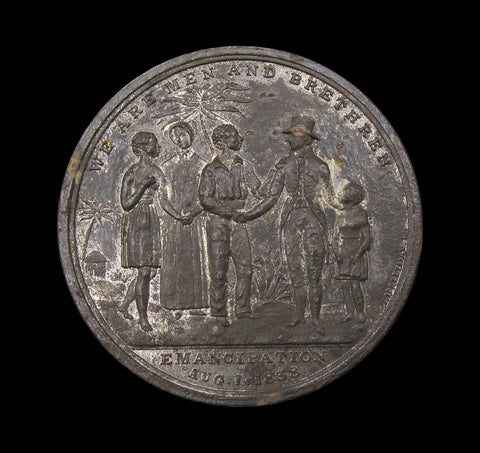 1838 Slavery Emancipation In The West Indies 41mm Medal - By Halliday