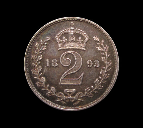 Victoria 1893 Maundy Twopence - EF