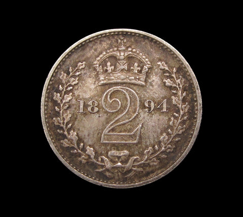 Victoria 1894 Maundy Twopence - GVF