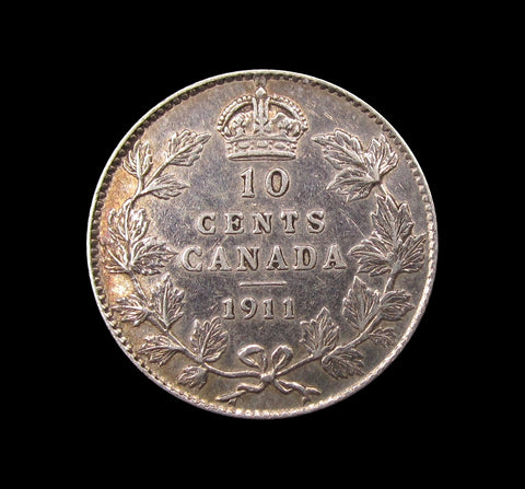 Canada George V 1911 Ten Cents - VF