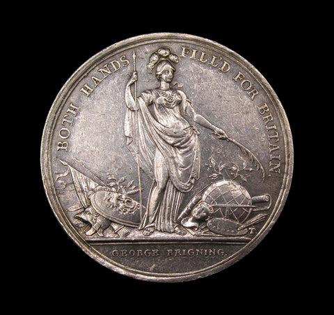 1736 Jernegan's Lottery 39mm Silver Medal - By Tanner