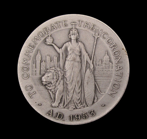 1953 Elizabeth II Coronation 38mm Silver Medal - By Turner & Simpson
