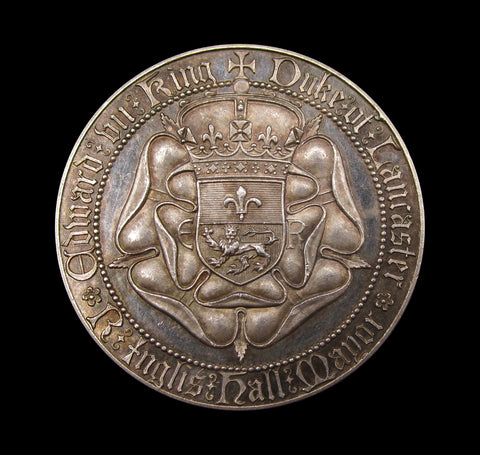1902 Edward VII Coronation Duke Of Lancaster 38mm Silver Medal - By Pinches