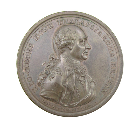 1794 Admiral Earl Howe Naval Victory 48mm Medal - By Kuchler