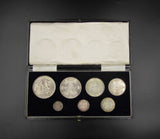 Victoria 1887 7 Coin Cased Specimen Set - Crown to Threepence