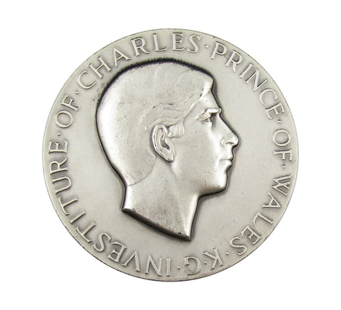 1969 Investiture Of Charles Prince Of Wales 58mm Silver Medal - By Holman