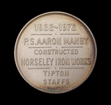1972 P.S. Aaron Manby Iron Steampship 38mm Silver Medal
