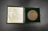 1902 Edward VII & Alexandra Visit to the City of London 76mm Medal - Cased