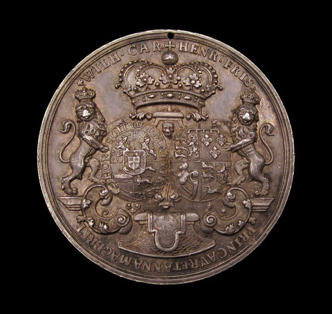 1736 Prince William & Princess Anne Child 41mm Silver Medal
