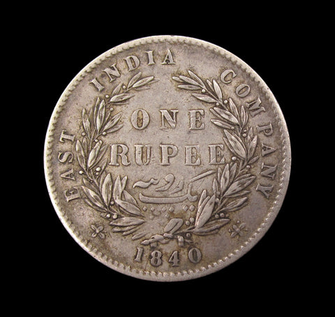 India Victoria 1840 Rupee - VF