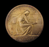 1970 Charles Dickens Centenary 64mm Gilt Silver Medal - By Vincze