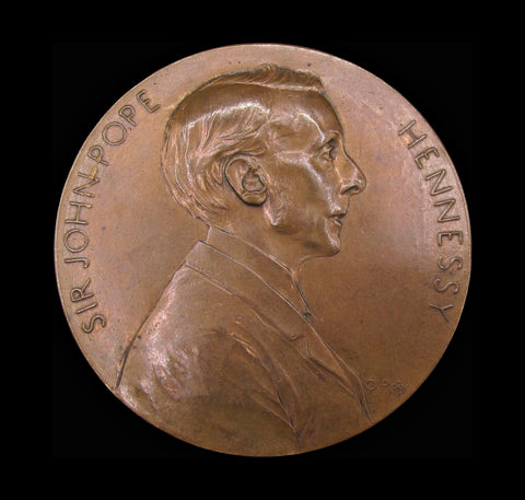 France 1889 Sir John Pope Hennessy Mauritius 69mm Medal - By Roty