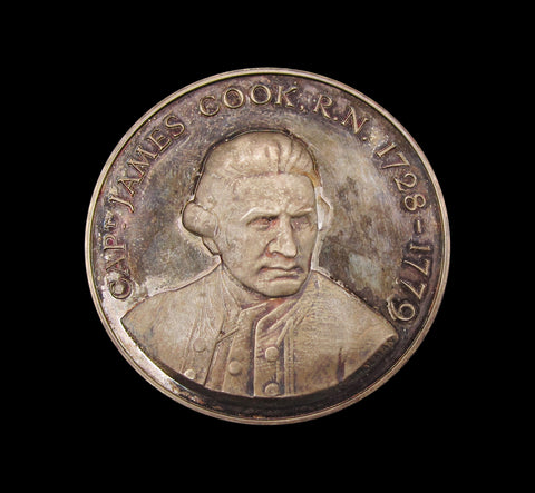 1979 Captain Cook Bicentenary 45mm Silver Medal - By Holman