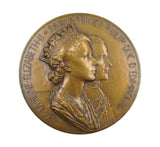 1957 Elizabeth II Royal Visit To Paris 72mm Medal - By Dropsy
