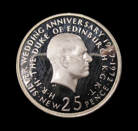 1972 Prince Philip Silver Pattern 'Model' Crown - nFDC