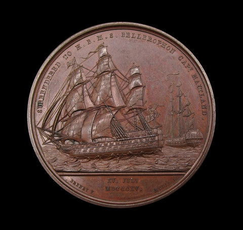 1815 The Surrender of Napoleon 41mm Medal - By Webb & Brenet