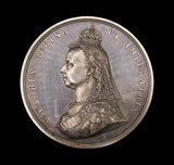 1887 Victoria Jubilee 77mm Cased Silver Medal - By Boehm