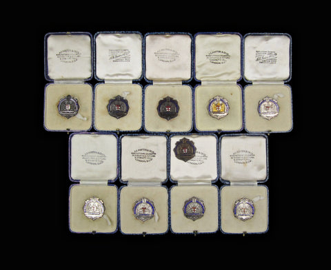 1935-1951 Stock Exchange Athletic Club 10 x Silver & Bronze Medals