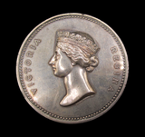 1866 Metropolitan & Provincial Exhibition 51mm Silver Medal - By Wyon