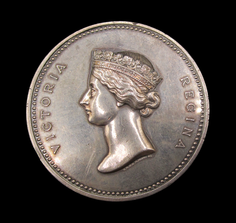 1866 Metropolitan & Provincial Exhibition 51mm Silver Medal - By Wyon