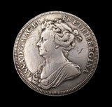 1702 Coronation Of Queen Anne 35mm Silver Medal - By Croker