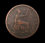 Victoria 1878 Halfpenny - Wide Date - Fair