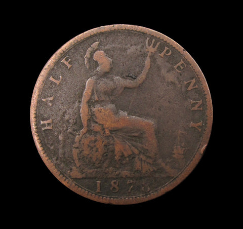Victoria 1878 Halfpenny - Wide Date - Fair