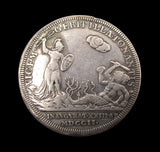 1702 Coronation Of Queen Anne 35mm Silver Medal - By Croker