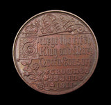 1911 George V Coronation 32mm Bronze Medal - By Moore