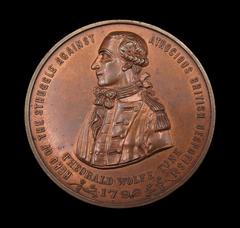 1898 Death of Theobald Wolfe Tone Centenary 64mm Medal