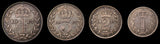 George V 1917 Full Maundy Set - Cased