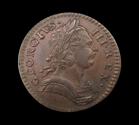 George III 1773 Farthing - GVF