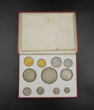 Edward VII 1902 9 Coin Matt Proof Set - Sovereign To Maundy