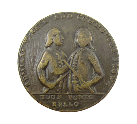 1739 Admiral Vernon Portobello 38mm Medal