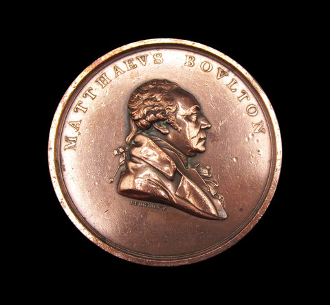 1819 Matthew Boulton Death Anniversary 63mm Medal - By Kuchler