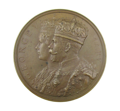 1911 Coronation Of George V 63mm Bronze Medal - By Bowcher