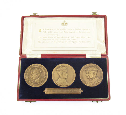 1936 Year Of The Three Kings Set Of 3 Medals - Cased