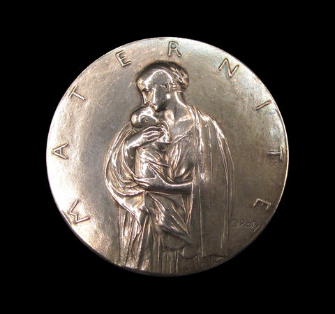 France c.1895 'Maternite' 37mm Silver Medal - By Roty