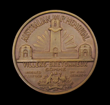 1938 George VI Australian War Memorial Unveiled 50mm Medal